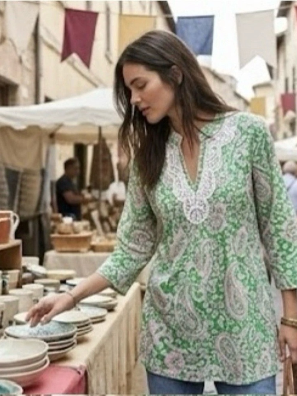 Lilly Pulitzer Sarasota Tunic Top in Sunnyside print Women's Size S Beachy